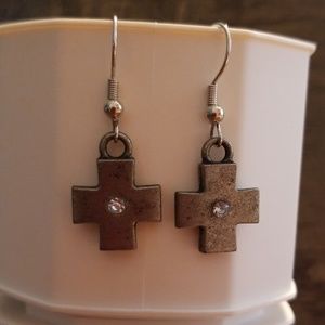 Githic cross earrings